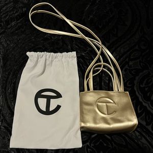 Gold small Telfar Bag